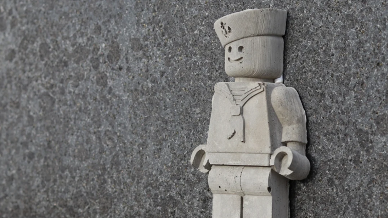 Lego inspired figures made from concrete hidden around Aberdeen BBC News