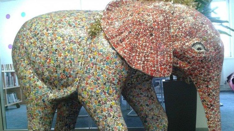 Mosaic elephant jigsaw