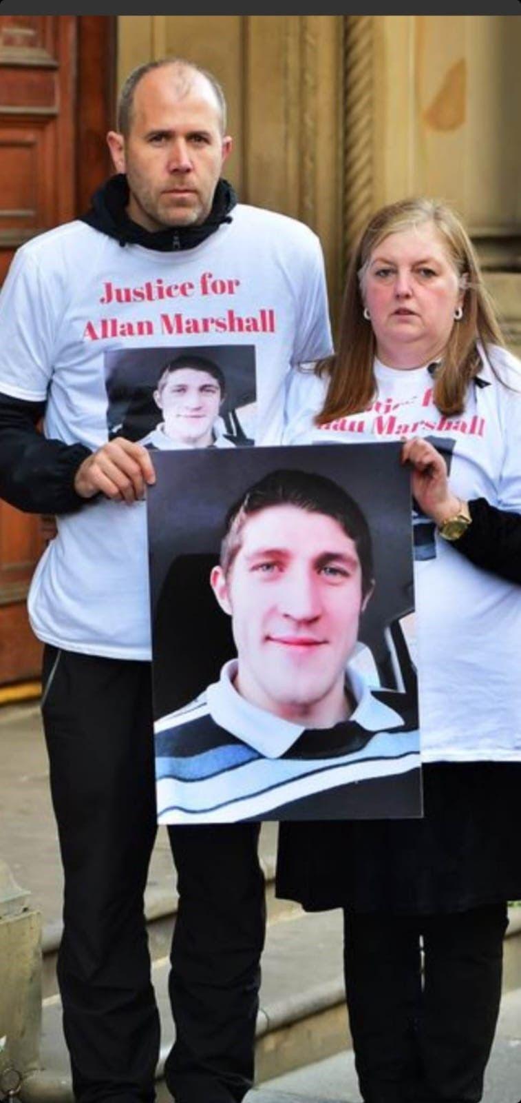 Mr Marshall’s brother Alistair and aunt, Sharon MacFadyen, say someone needs to be held accountable