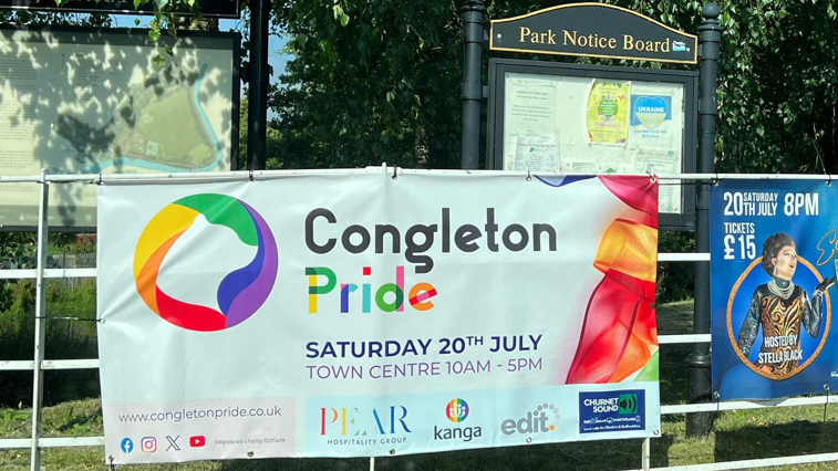 The banner for Congleton Pride