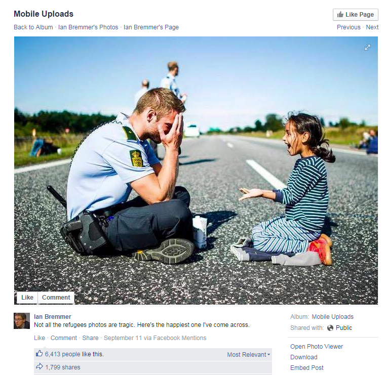 Danish police officer and young girl