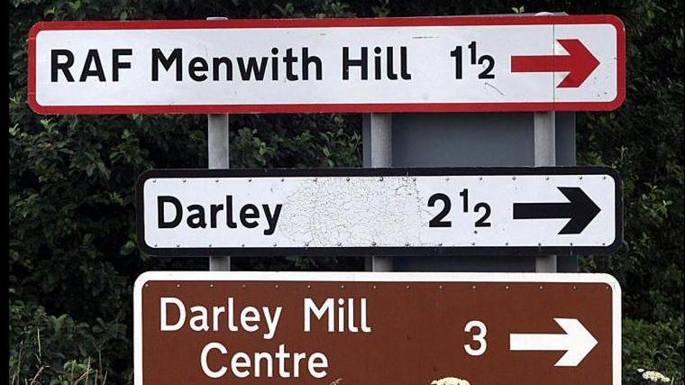 Menwith Hill road sign