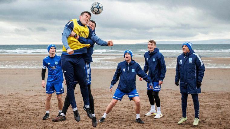 Auchinleck Talbot train on Irvine Beach
