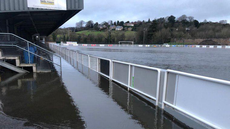 Belper Town stadium flooded
