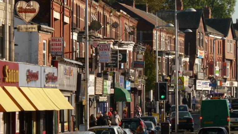 Wilmslow Road in Rusholme