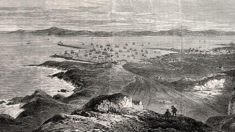 Inauguration Of The Holyhead Breakwater And Harbour Of Refuge By HRH The Prince Of Wales: General View Of The Breakwater And Harbour Of Refuge in 1873