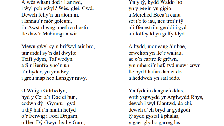 cywydd croeso