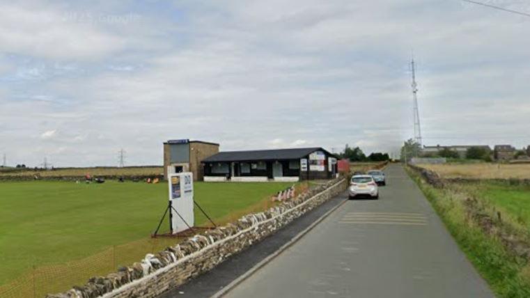 A Google Maps image of Queensbury Cricket Club, which is separated from the proposed development by a road.