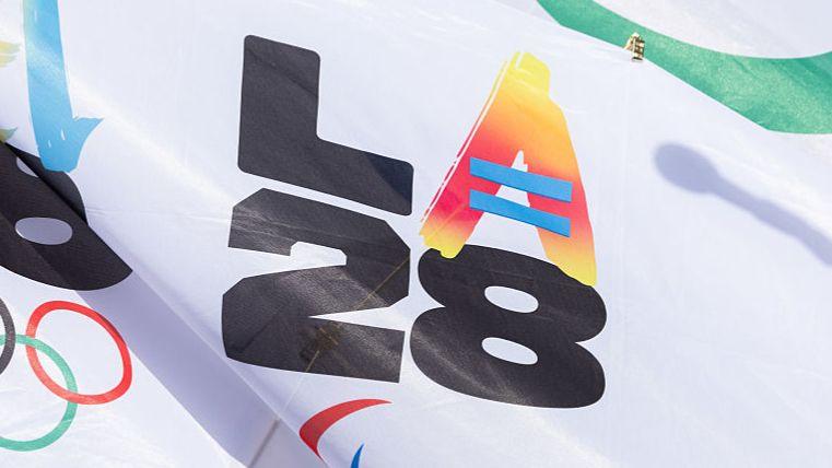 The Los Angeles Paralympic Games flag