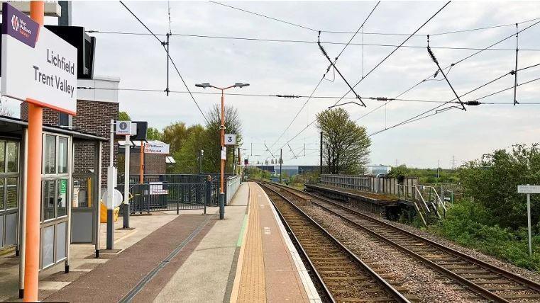 Empty Lichfield Trent Valley train station