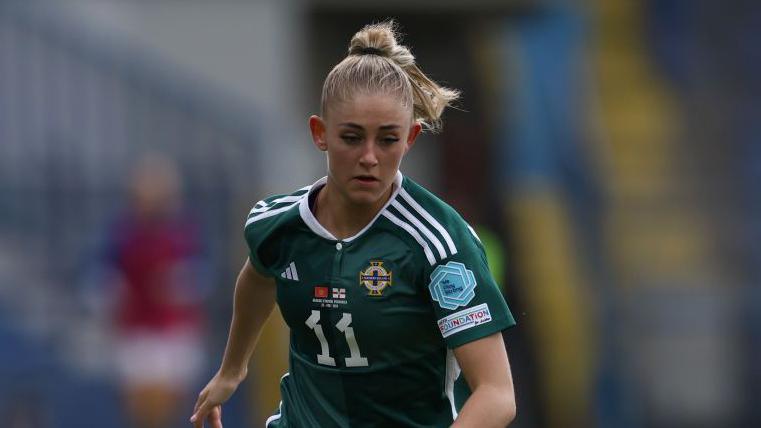 Danielle Maxwell in action for Northern Ireland