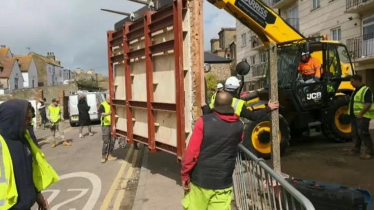 Banksy mural moved 