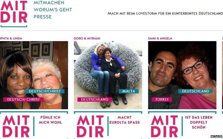 German social media campaign Mit Dir picture wall