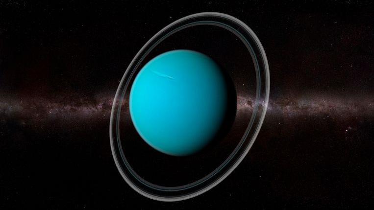 A computer illustration of Uranus.