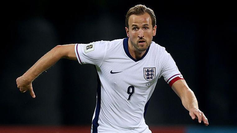 Harry Kane in action for England
