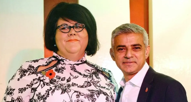 Amy Lame with Sadiq Khan