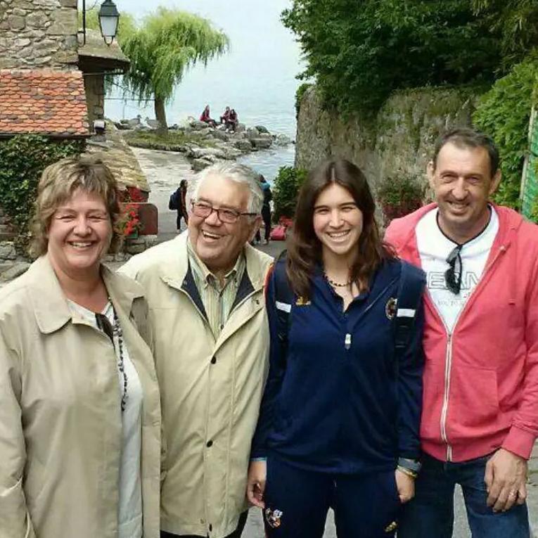 Mariona Caldentey with her family