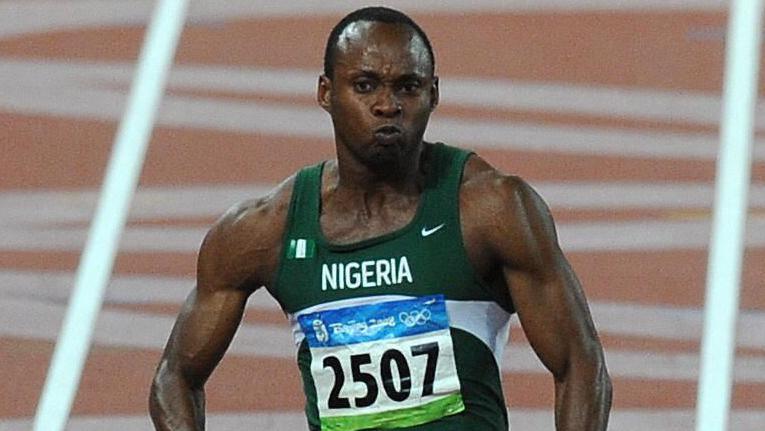 Olusoji Fasuba runs at the 2008 Olympic Games
