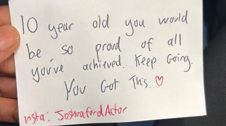 A note reads: "10 year old you would be so proud of all you've achieved. Keep going. You got this."