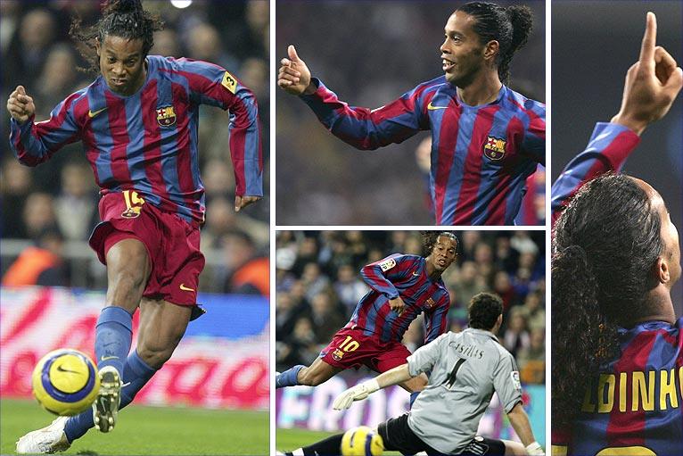 Ronaldinho's genius enables Barca to thrash Real