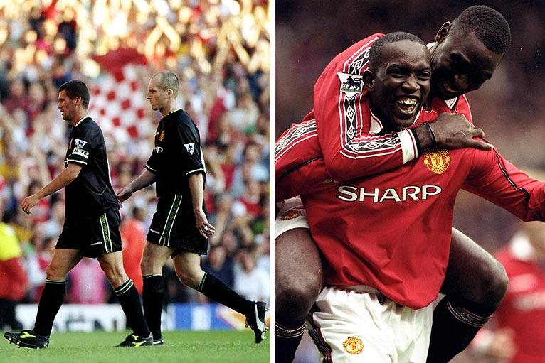 Roy Keane and Jaap Stam; Dwight Yorke and Andrew Cole