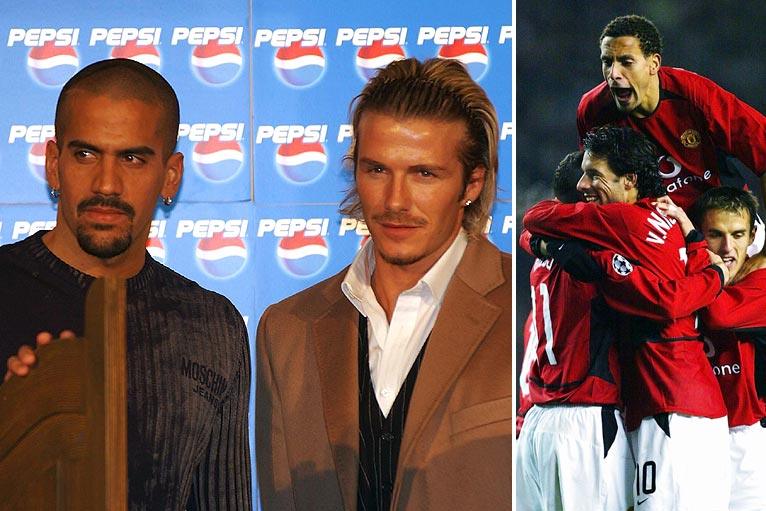 Juan Sebastian Veron and David Beckham; Rio Ferdiand and Ruud Van Nistelrooy