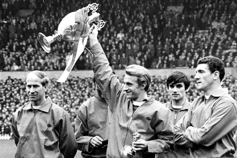 Bobby Charlton, Denis Law and George Best