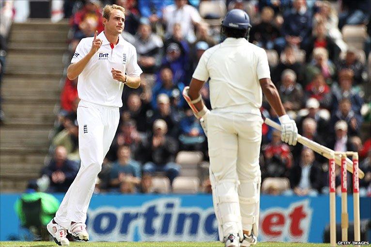 Low-key celebrations from a relieved Stuart Broad