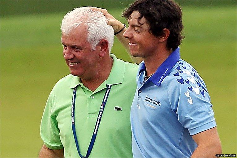 Rory McIlroy with his dad, Gerry