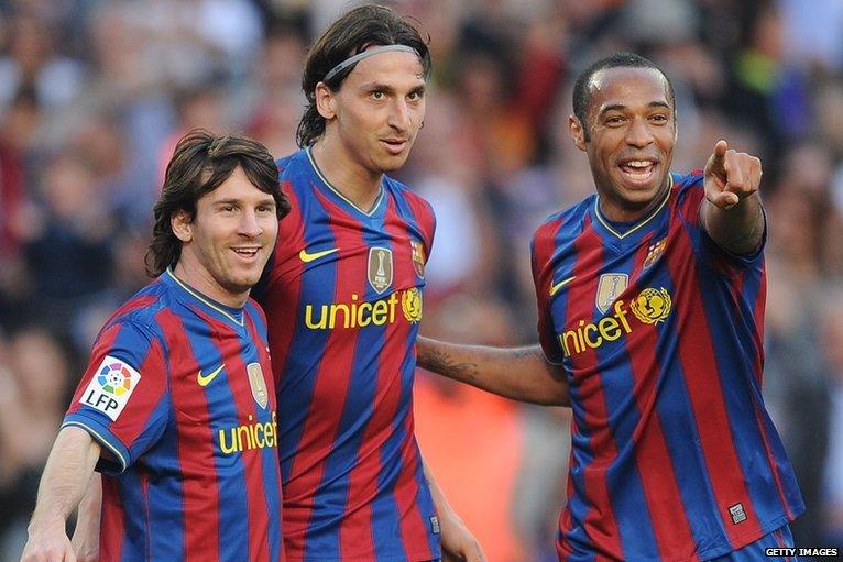 Lionel Messi, Zlaten Ibrahimovic, Thierry Henry