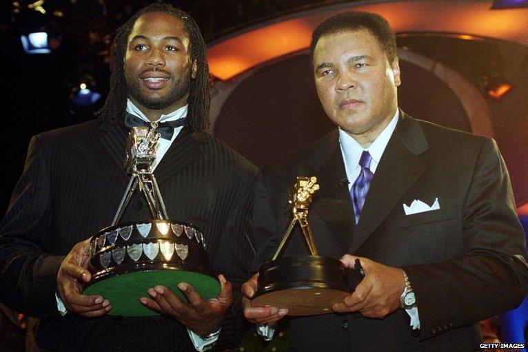 Lennox Lewis and Muhammad Ali