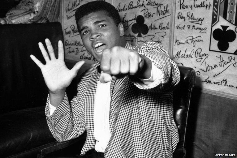 Muhammad Ali, then known as Cassius Clay