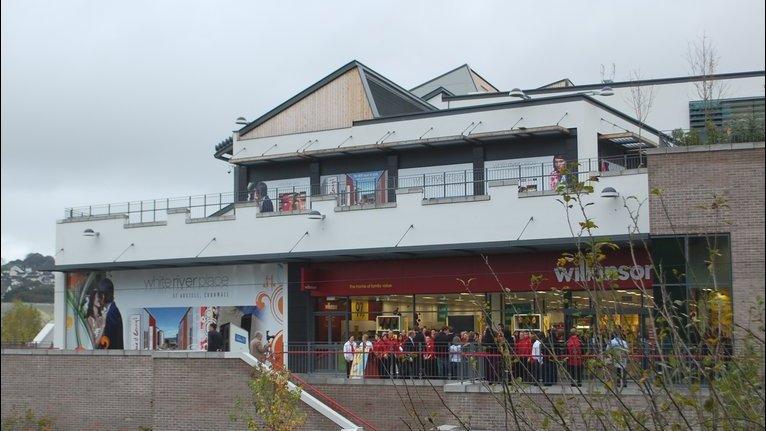 Part of the shopping complex in St Austell