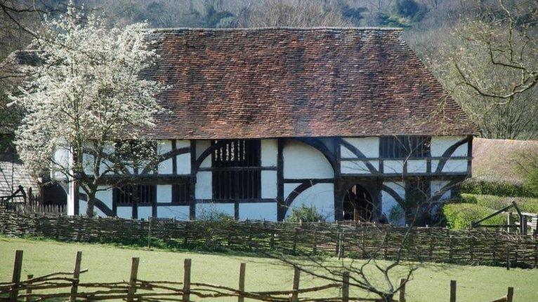 Bayleaf Farmhouse - a Sussex farmhouse - in its restored state.