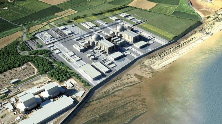 Artist's image of the Hinkley Point C plant