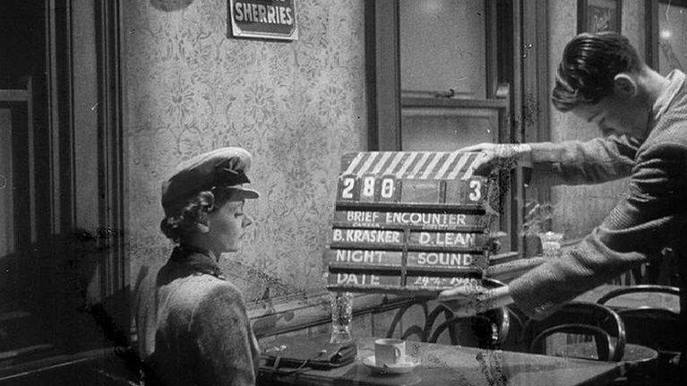 Celia Johnson filming Brief Encounter in the tea-room at Carnforth Station