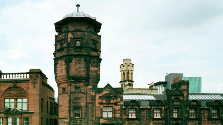 The Lighthouse building - designed by  Charles Rennie Mackintosh with a red brick tower