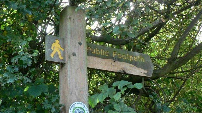 Footpath sign