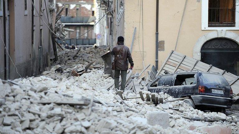 L'Aquila after the earthquake (file image from April 2009)