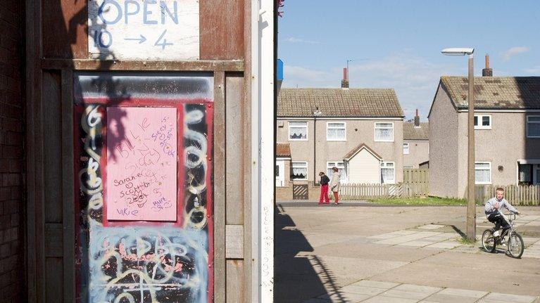 Graffiti on a housing estate