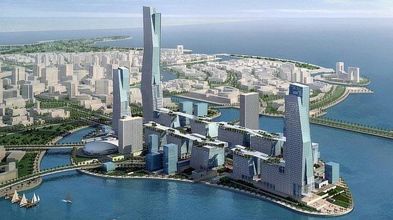 Computer image of King Abdullah Economic City