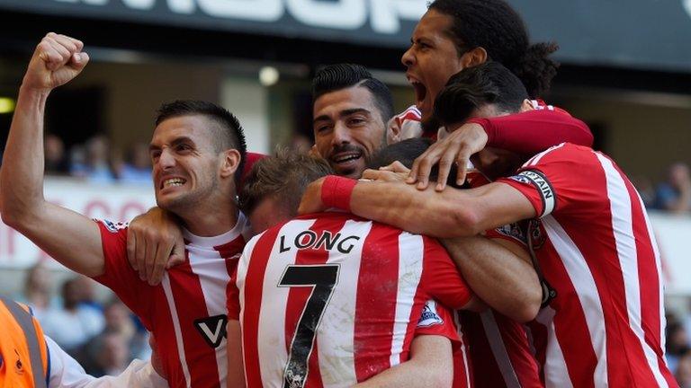 Steven Davis of Southampton celebrates