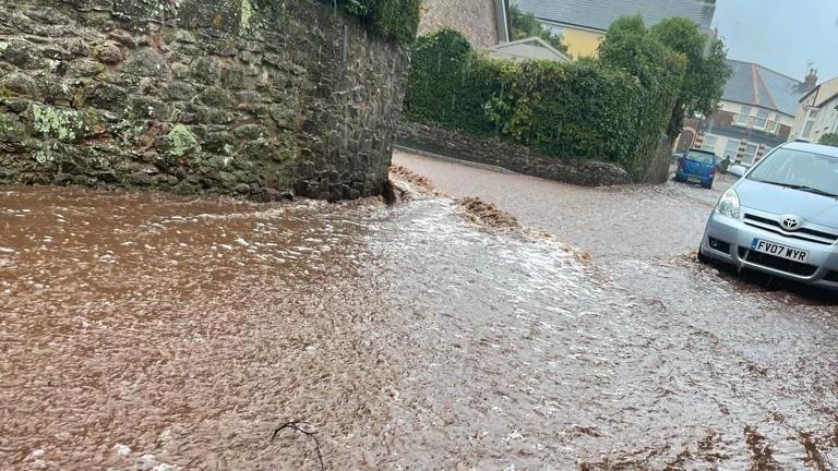 Flooding in Minehead