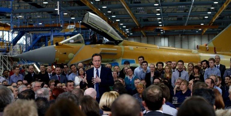 David Cameron at BAE factory