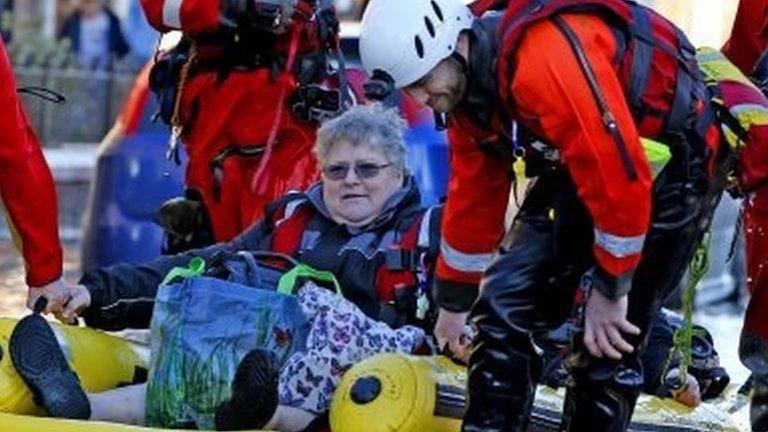 Rescue workers in Cumbria