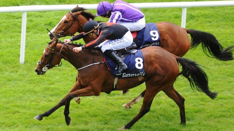 Jet Setting just beats Minding at the Curragh