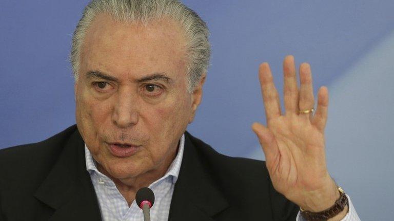 President Michel Temer during press conference in Brasilia