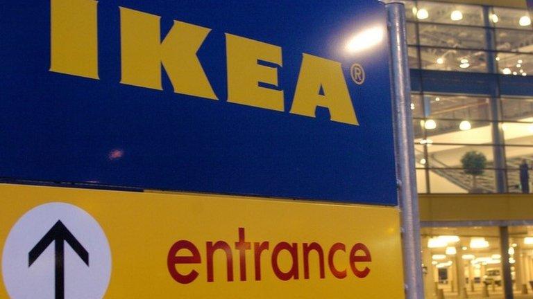 Ikea entrance sign