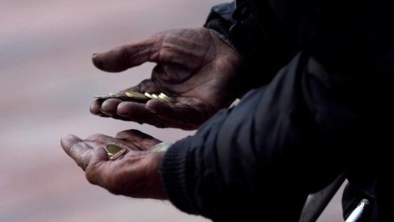 Generic hands holding coins