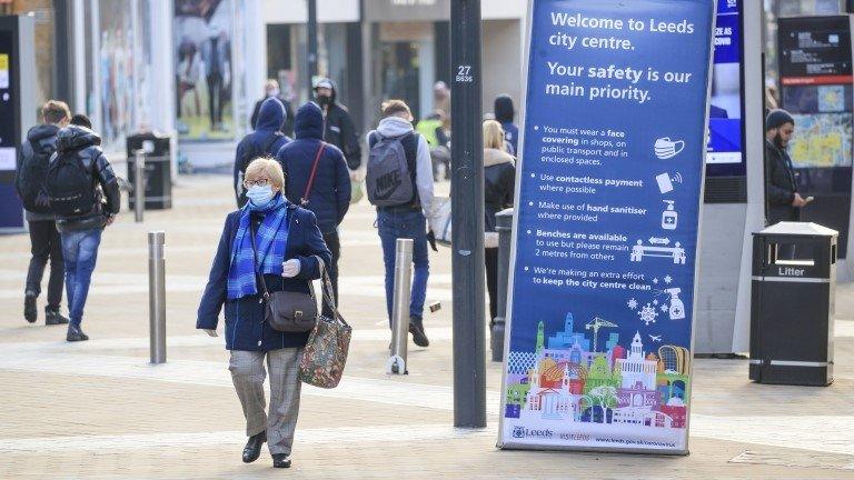 People in Leeds, West Yorkshire, which will enter tier three